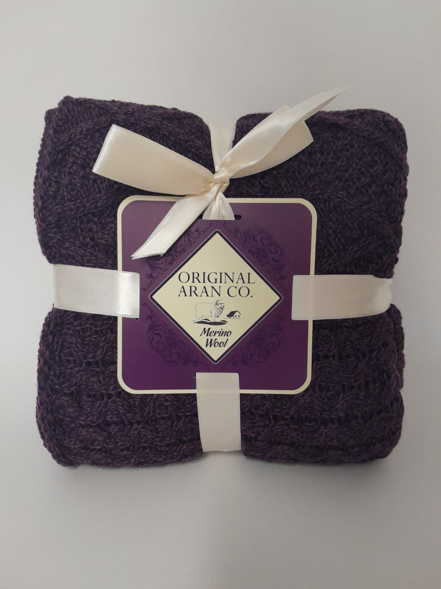 Original Aran Co. | Merino Wool Throw - Purple
