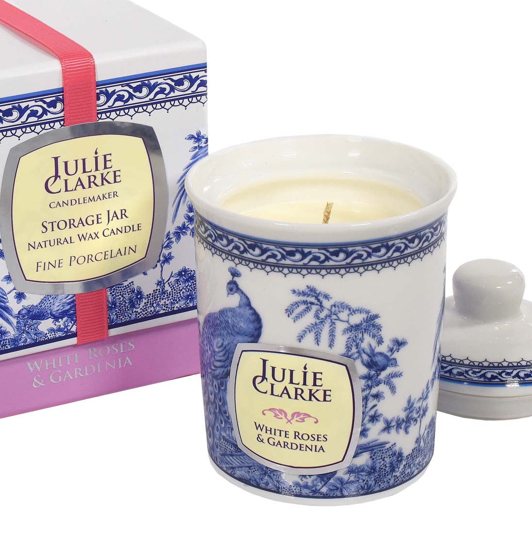 Julie Clarke | White Rose and Gardenia  Storage Jar Candle 150g