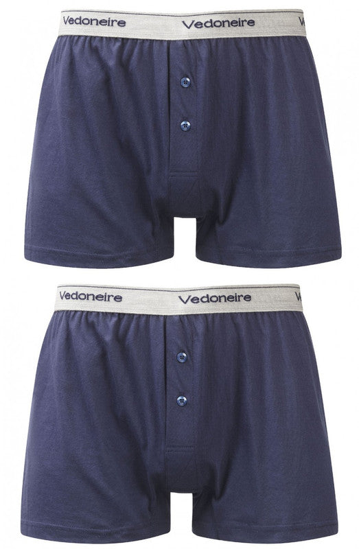 Vedoneire | Jersey Boxer Shorts Twin Pack Navy