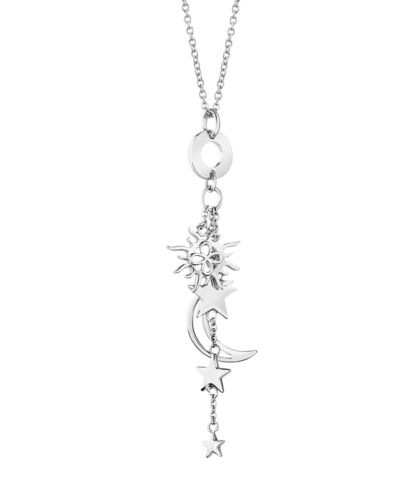 Newbridge Silverware Sun, Moon, Stars Charm Necklace