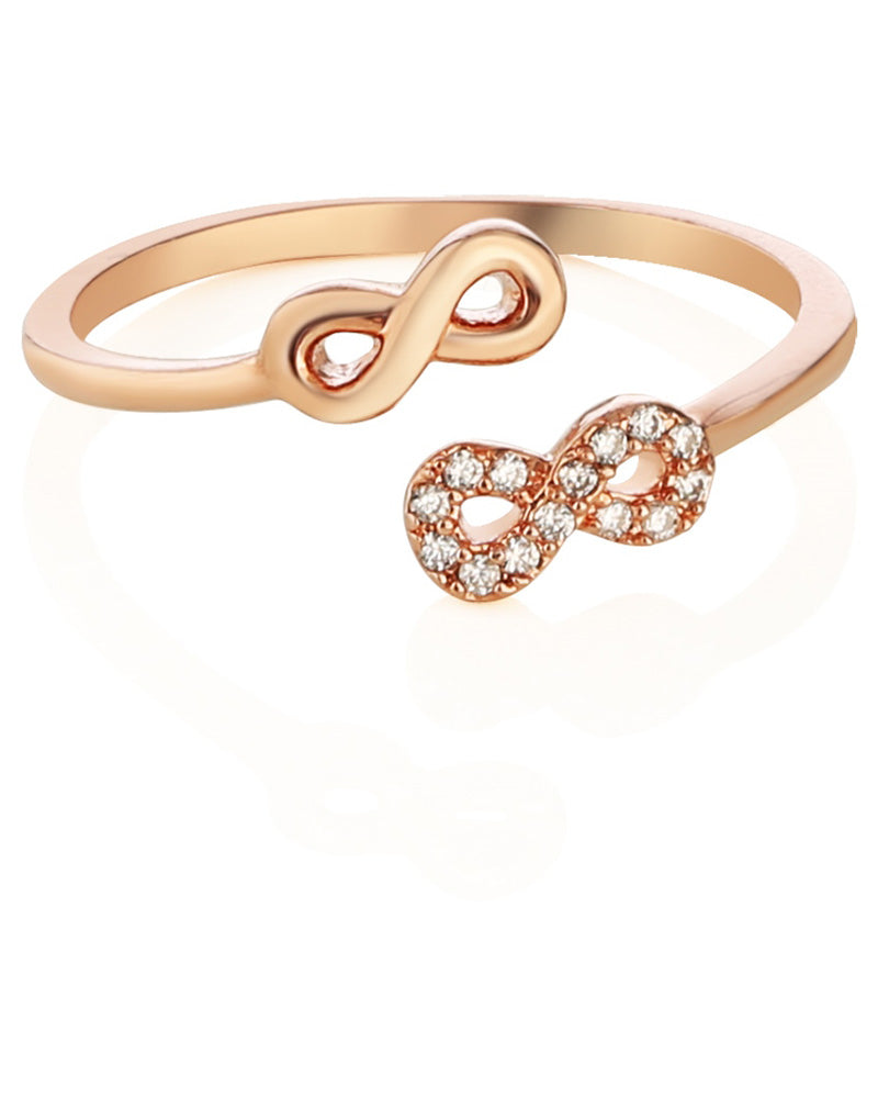 Newbridge Silverware | Rose gold Plated Infinity Ring