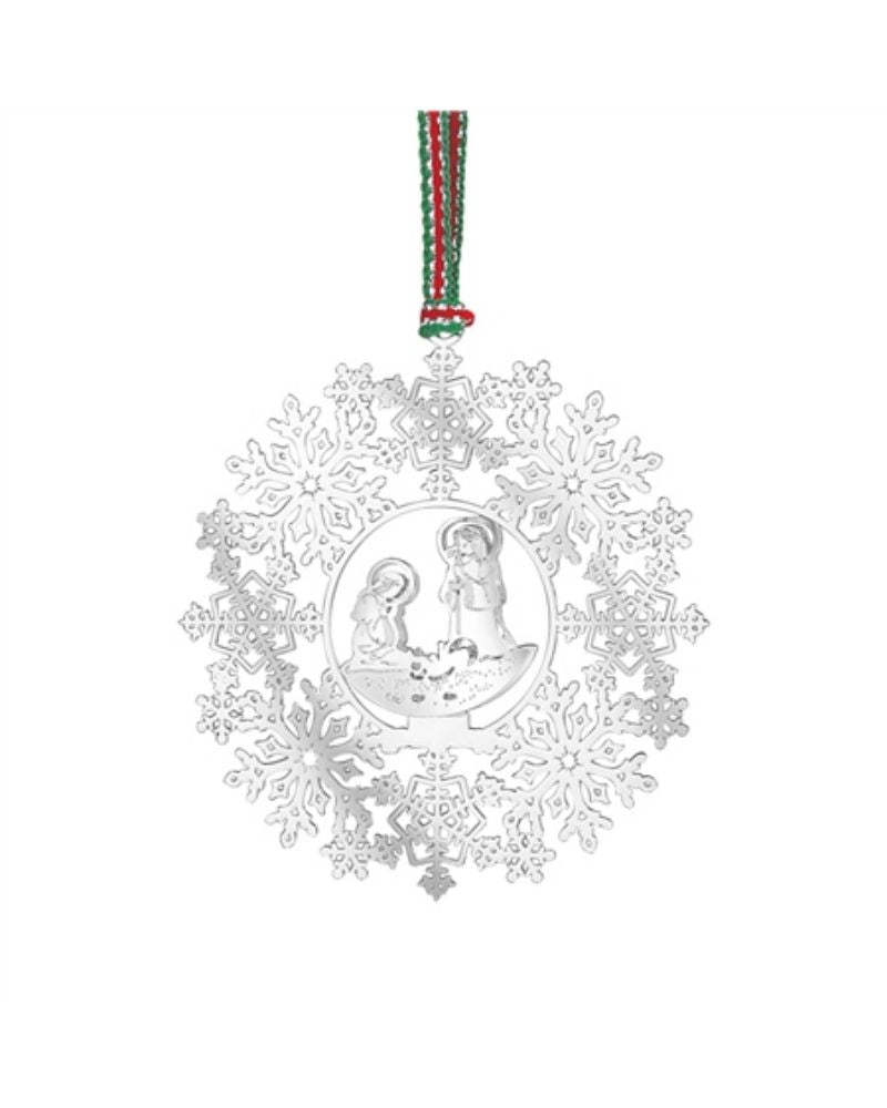Newbridge Silverware | Snowflake With Nativity