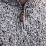 Aran Crafts | Half Zip Sweater | Oatmeal