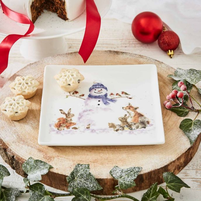 Wrendale | Snowman Square Plate