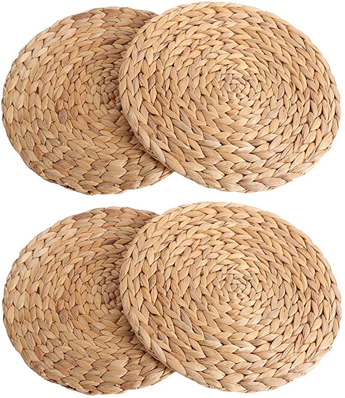 Sass And Belle | Water Hyacinth Woven Coasters S/4