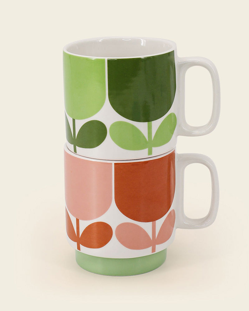 Orla Kiely | Tomato And Fern Mug Set Of Two