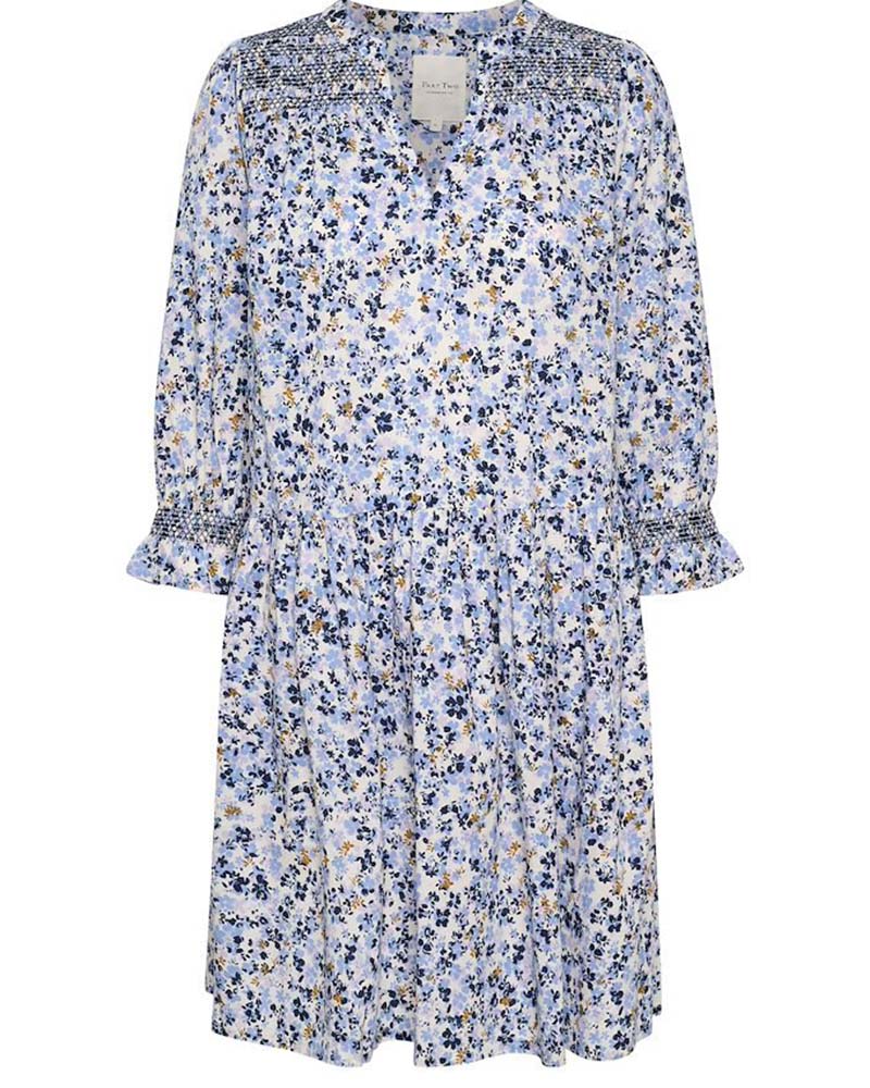 Part Two | Nadine Mini Flower Print Dress -Blue