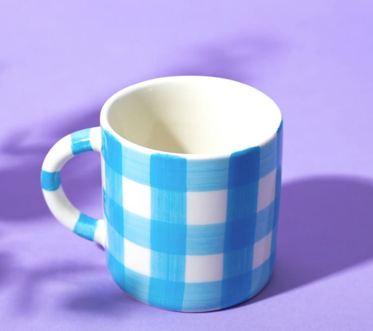 Sass And Belle | Gingham Mug - Blue