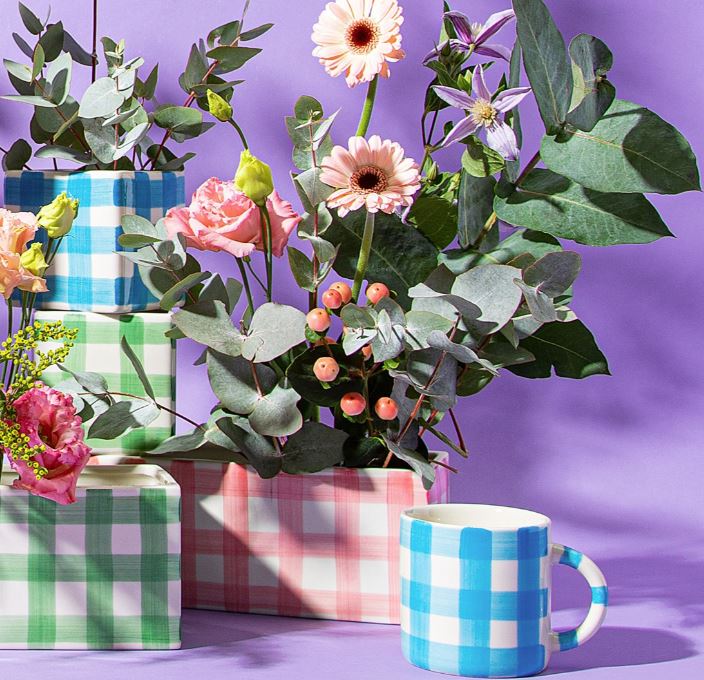 Sass And Belle | Gingham Mug - Blue