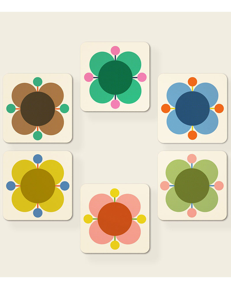 Orla Kiely | Atomic Flower Coasters Set Of Six