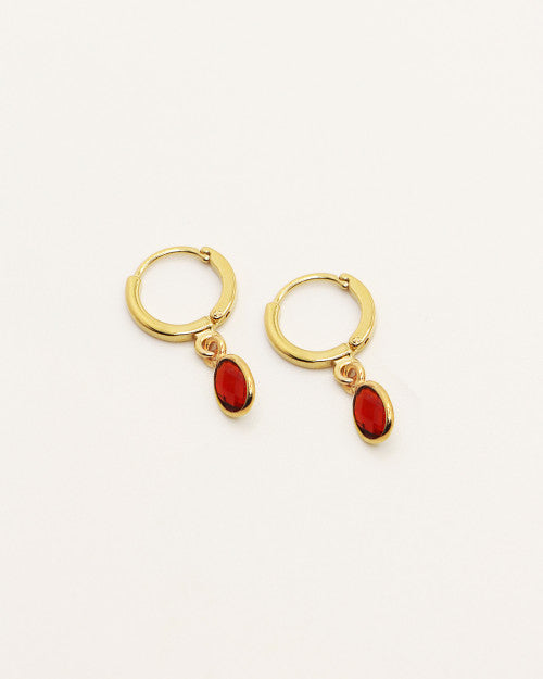 Nilai | Gaia Earrings - Garnet
