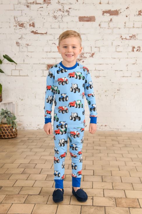 Lighthouse | Tractor Print Pyjamas | Blue