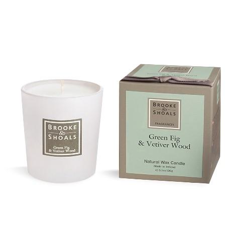 Brooke And Shoals | Green Fig And Vetiver Wood Candle - Small
