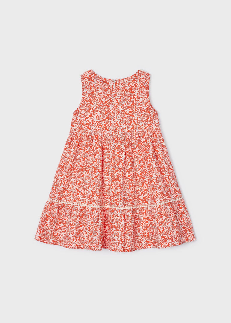 Mayoral | Crochet Print Dress | Orange