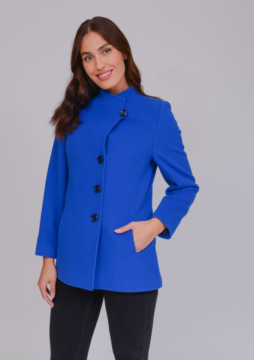 Christina Felix | Short Wool Coat  -Royal Blue