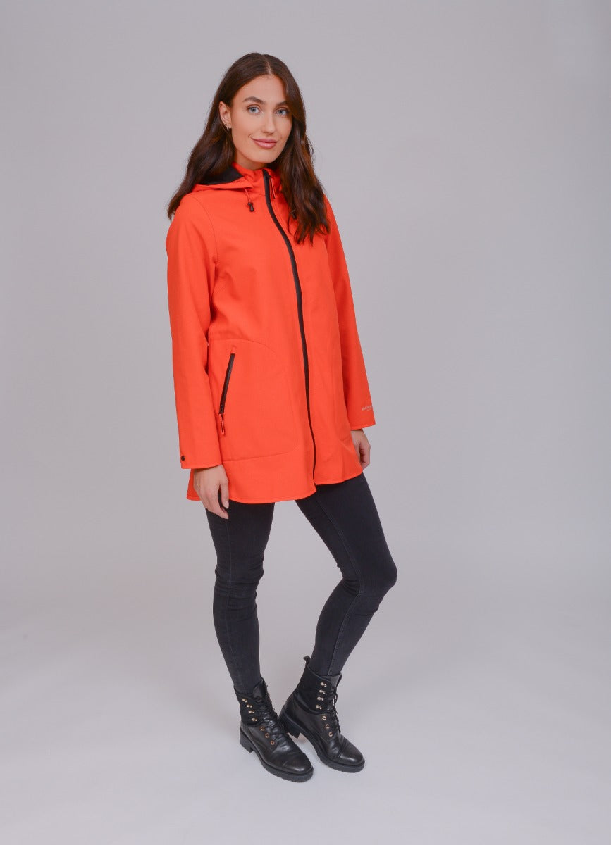 Buy Ilse Jacobsen | Softshell RainCoat 135B- Warm Orange -Standun ...