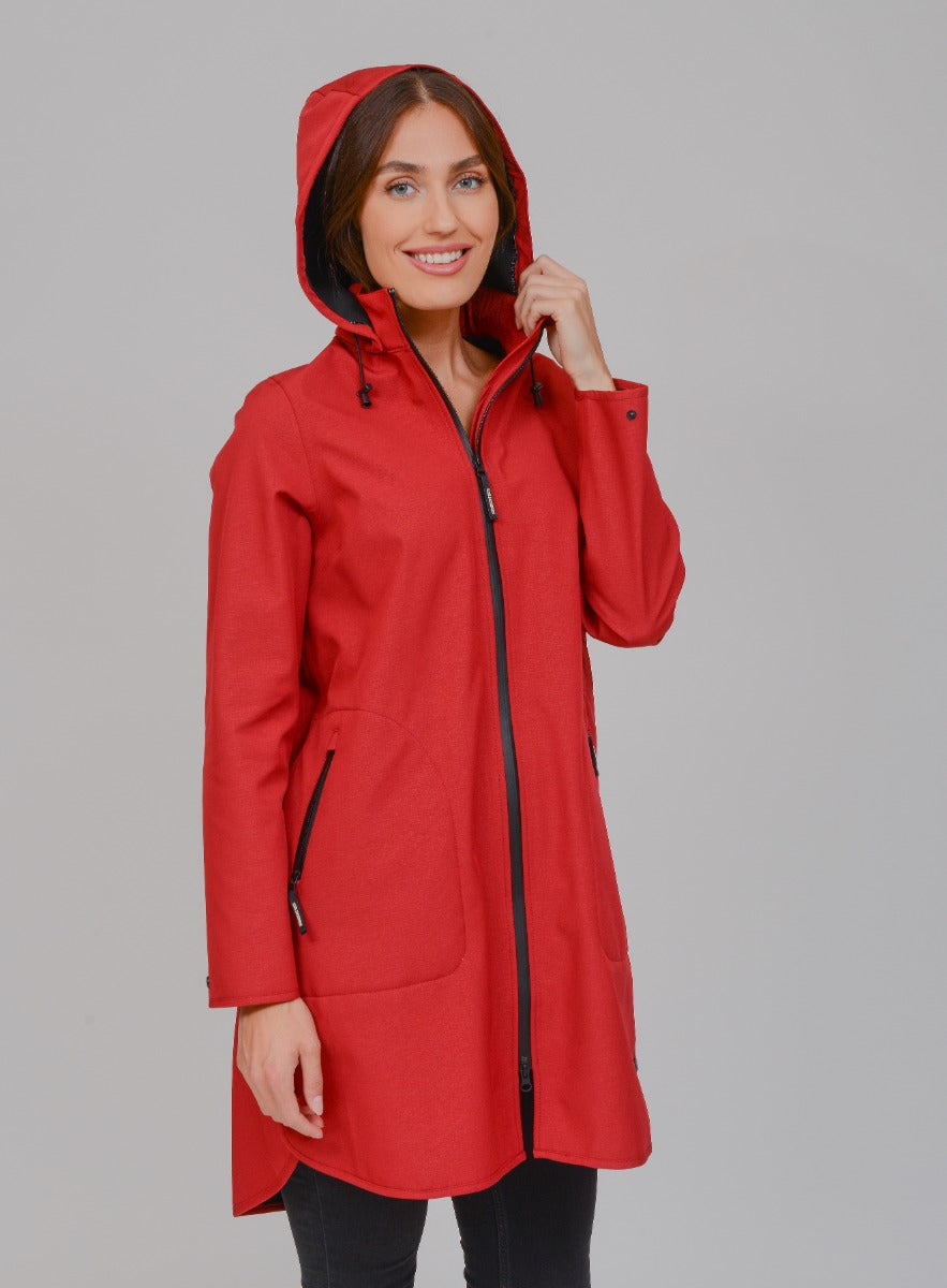 Ilse Jacobsen | Softshell Raincoat 128 - Rhubarb Red