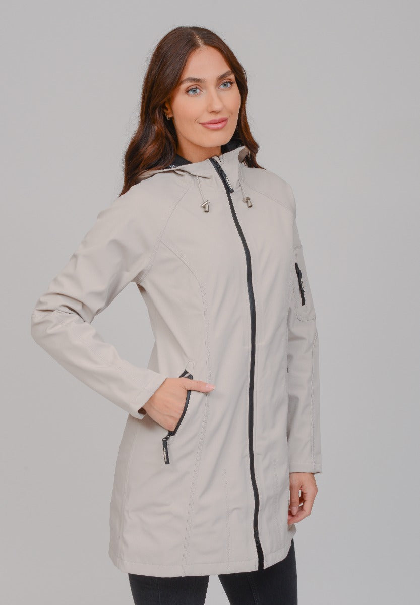 Buy Ilse Jacobsen | Softshell Long Raincoat Rain37 -Chateau Grey ...