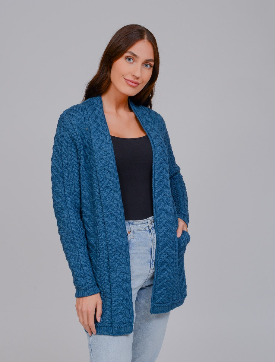 Supersoft Edge to Edge Cardigan | Teal | X4693
