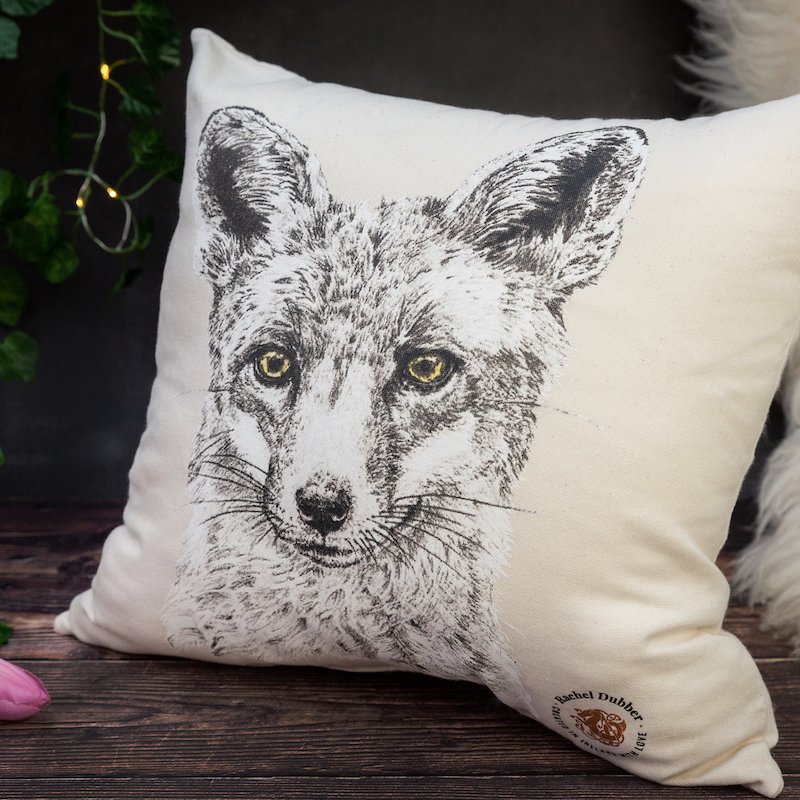 Rachel Dubber | Fox Cotton Cushion Cover