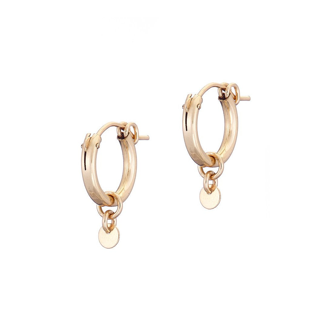 Scribble and top stone earrings