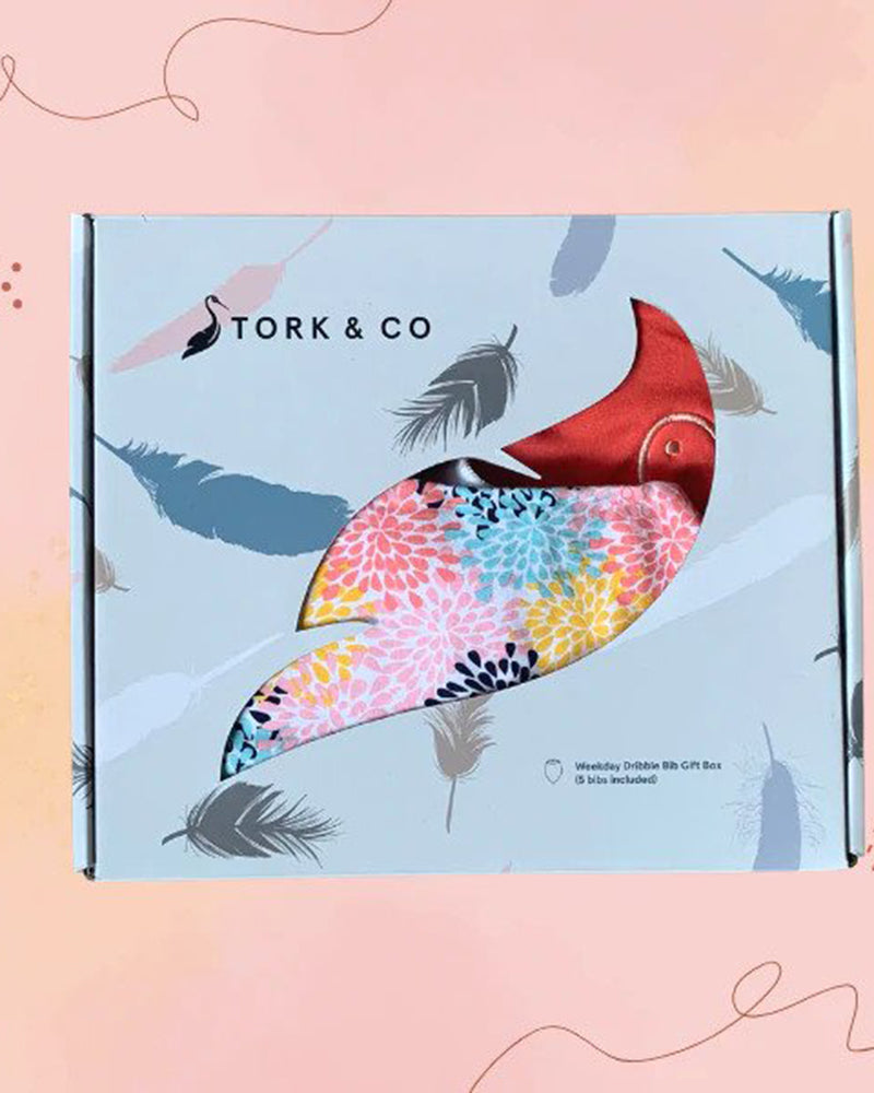 Stork & Co | Weekday Dribble Bib Box -Girl