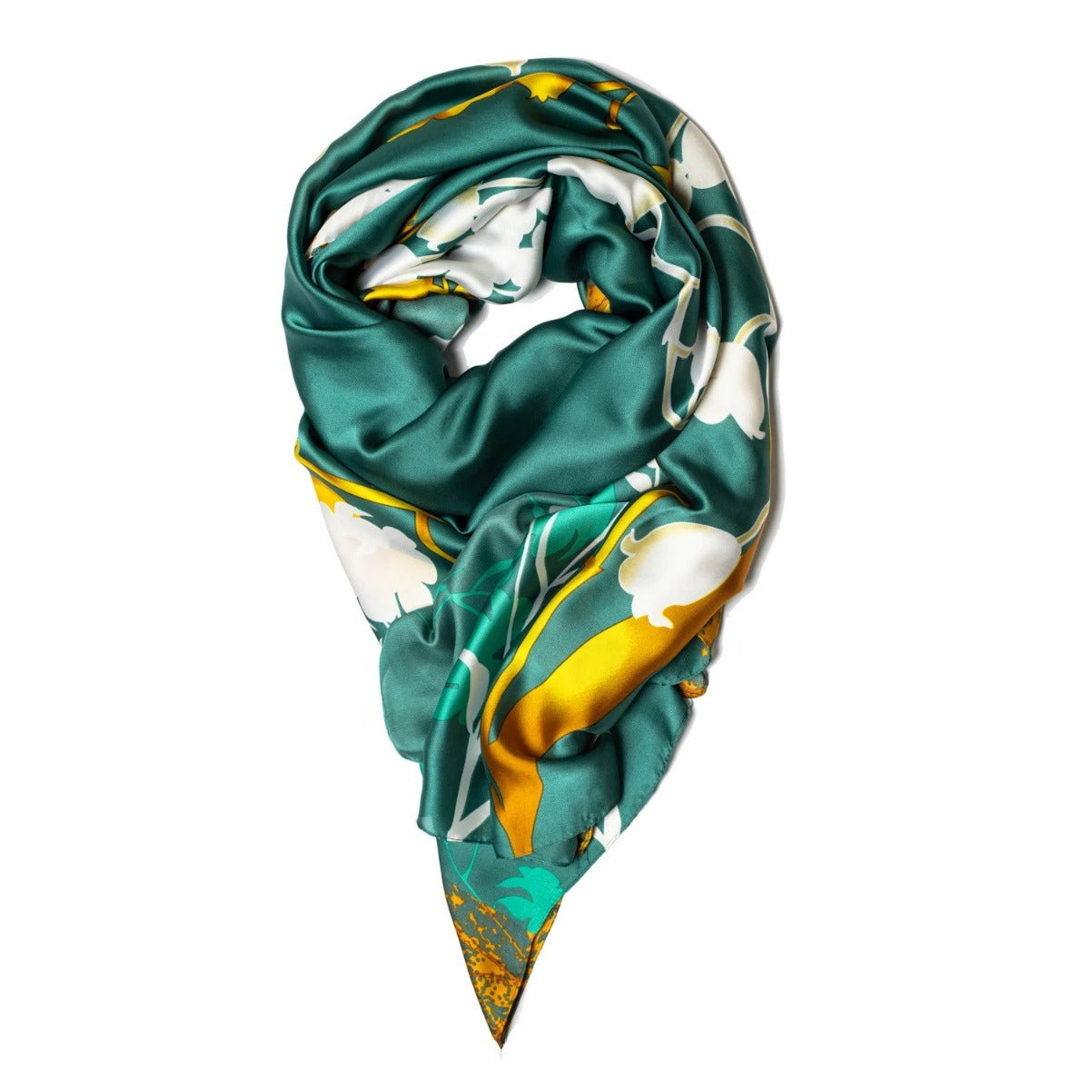 Galway Crystal | Teal Meadow Polyester Scarf