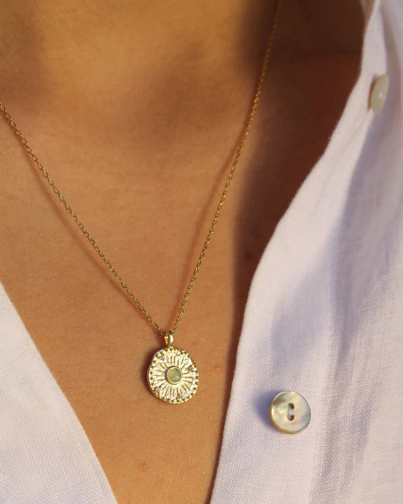 Mary-K | Gold Amazonite Necklace