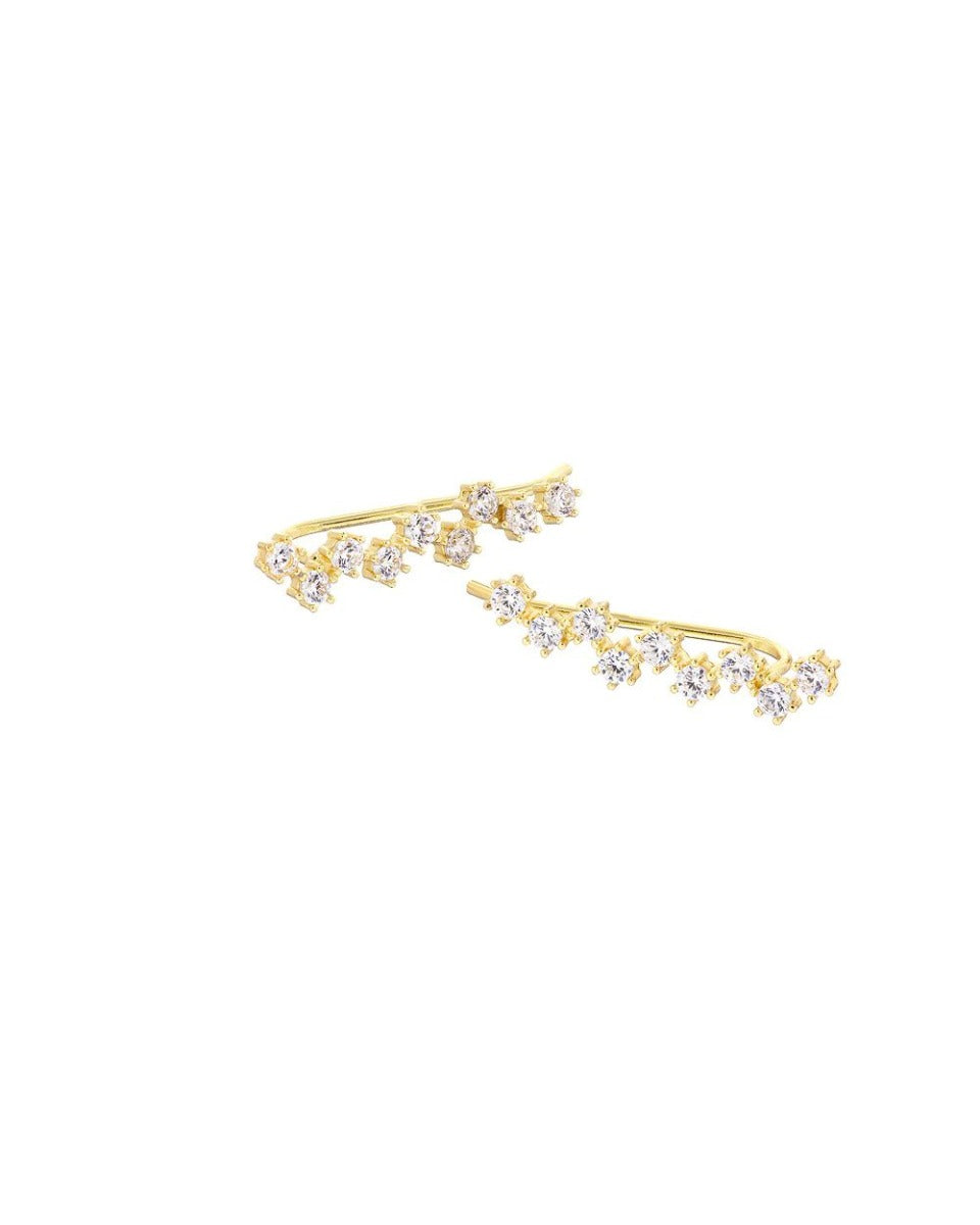 Mary-K | Gold Cluster Climber Earrings
