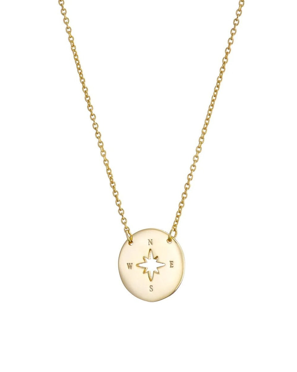 Mary K | Gold Cutout Compass Chain Necklace