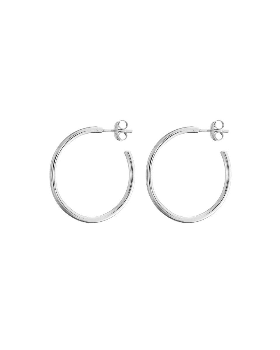 Mary K | Silver Classic Hoops