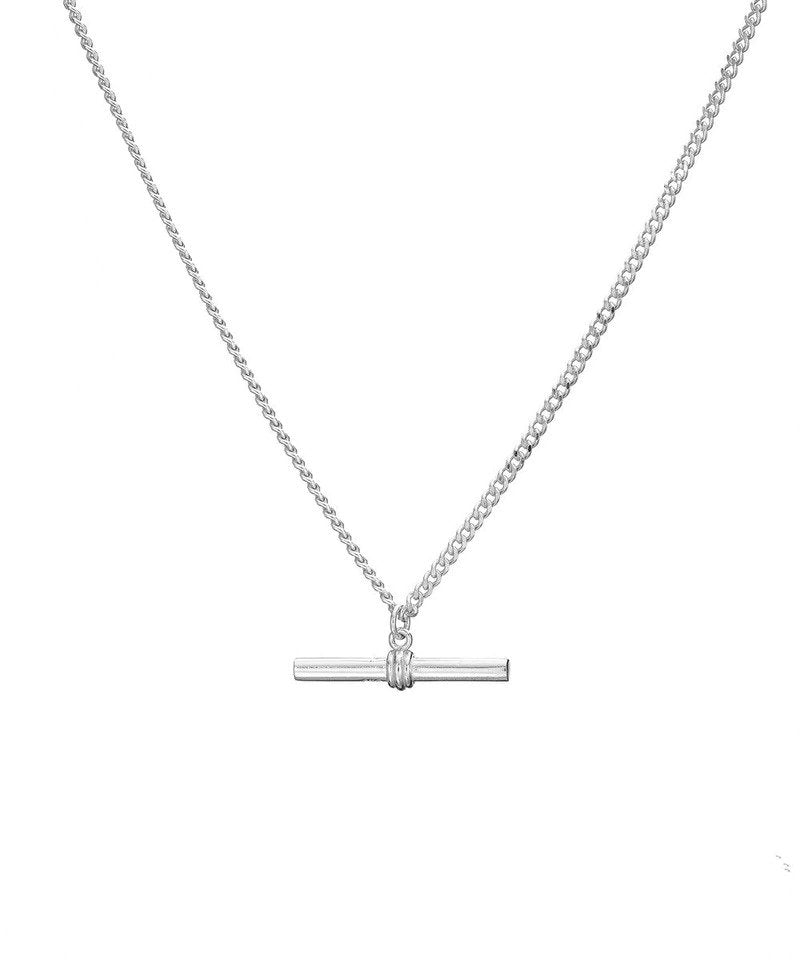 Mary K | Silver T-Bar Curb Chain Necklace