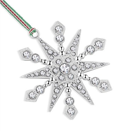 Newbridge Silverware | Snowflake Star Christmas Tree Decoration