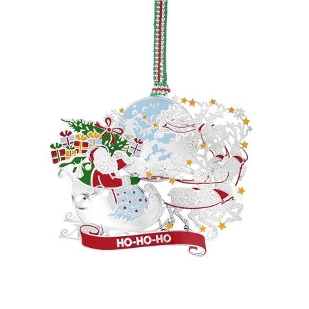 Newbridge Silverware | Santa in Sleigh Ho-Ho-Ho Christmas Tree Decoration