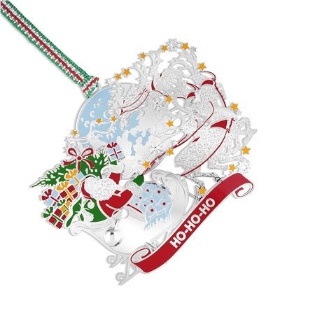 Newbridge Silverware | Santa in Sleigh Ho-Ho-Ho Christmas Tree Decoration