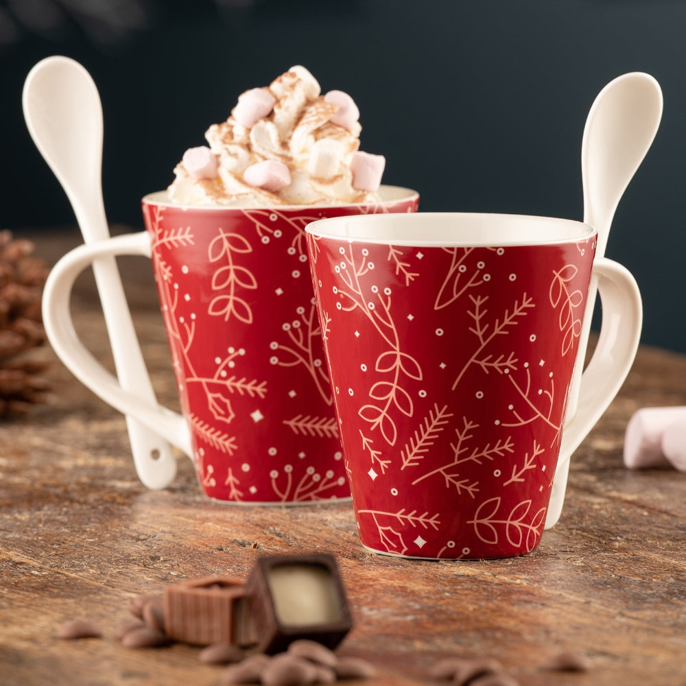 Belleek | Hot Chocolate Mug & Spoon Set of Two