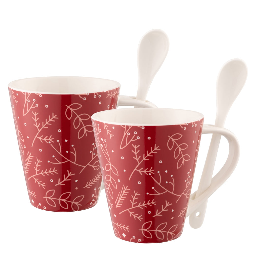 Belleek | Hot Chocolate Mug & Spoon Set of Two