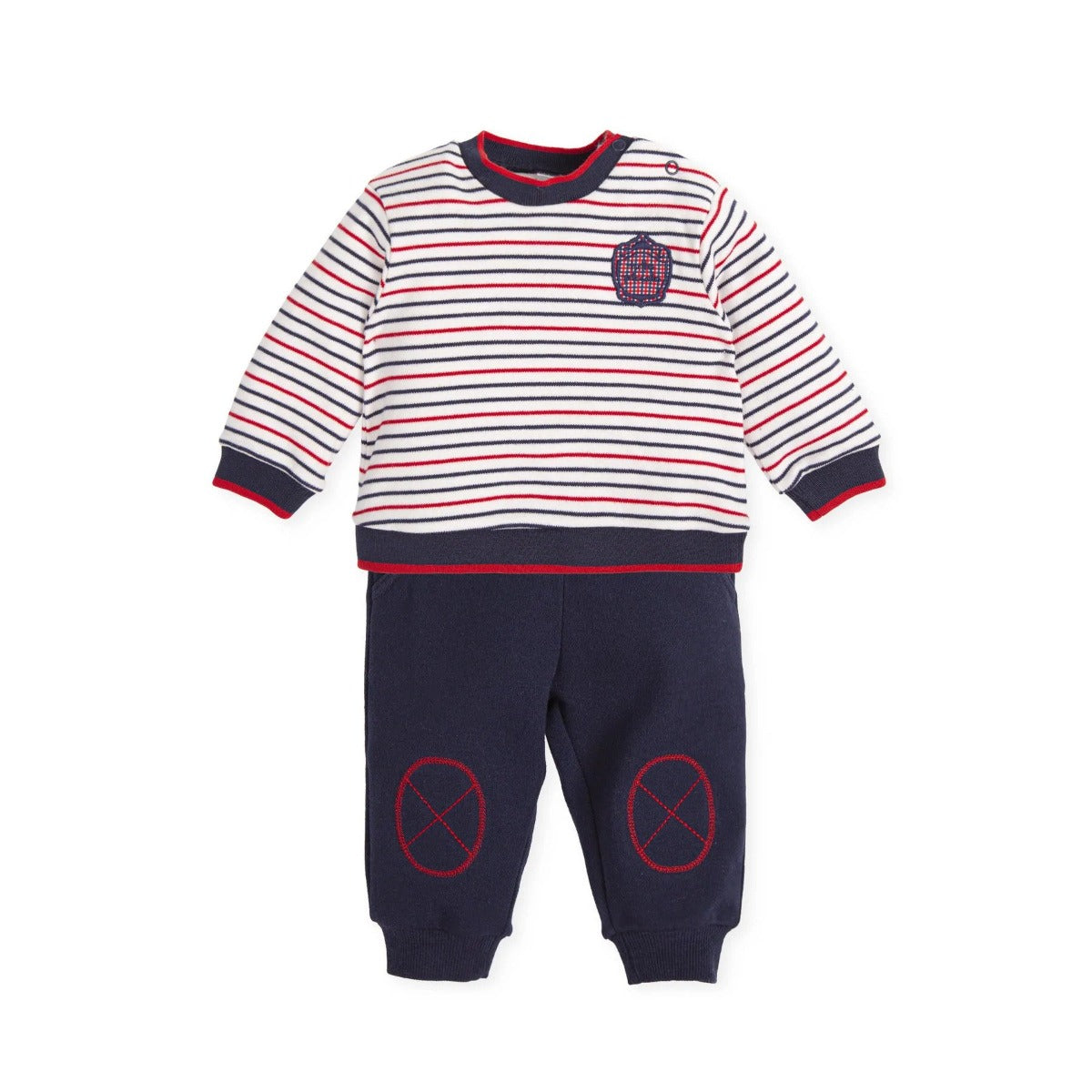 Tutto Piccolo | Jumper & Bottoms Set Navy Red