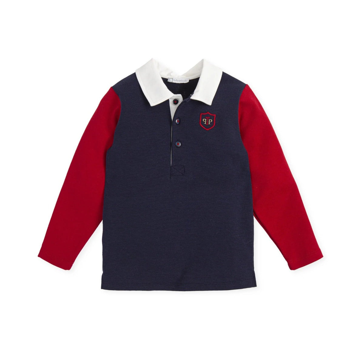 Tutto Piccolo | Long Sleeve Polo Sweater - Navy Blue