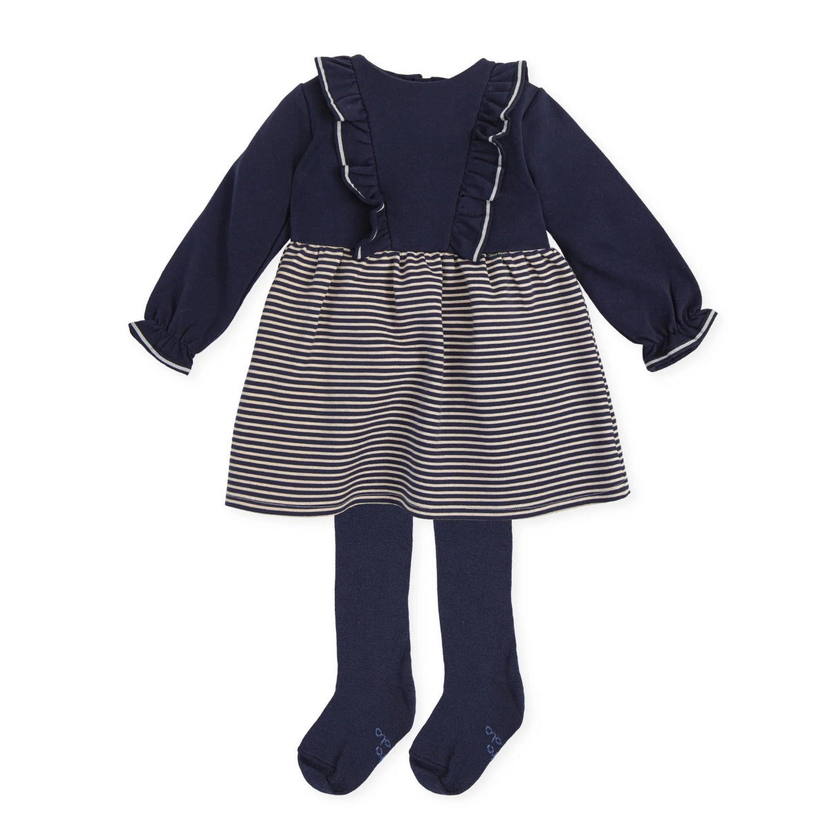 Tutto Piccolo | Dress With Tights - Navy