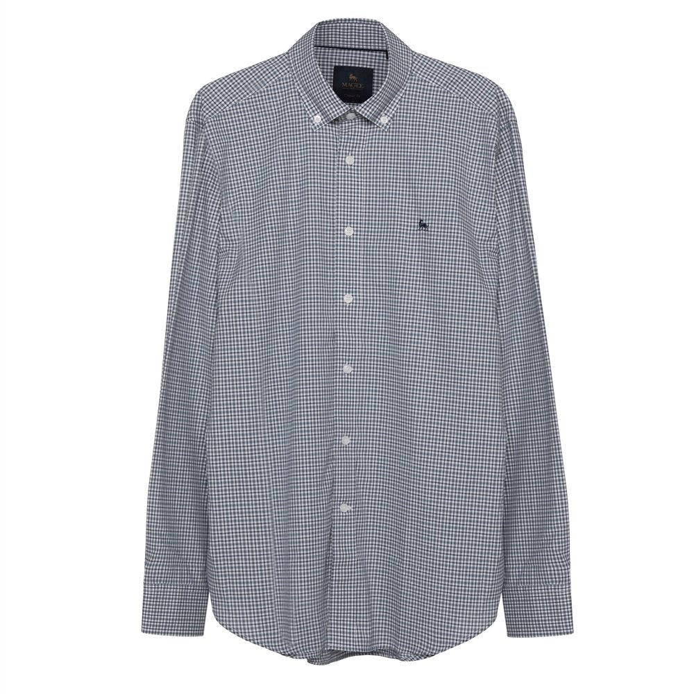 Magee | Tullagh Shirt - Navy & White Check