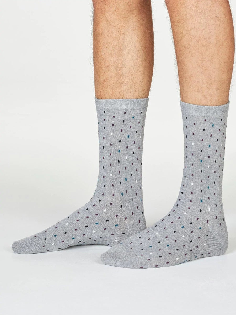 Thought | Eman Line Socks - Grey