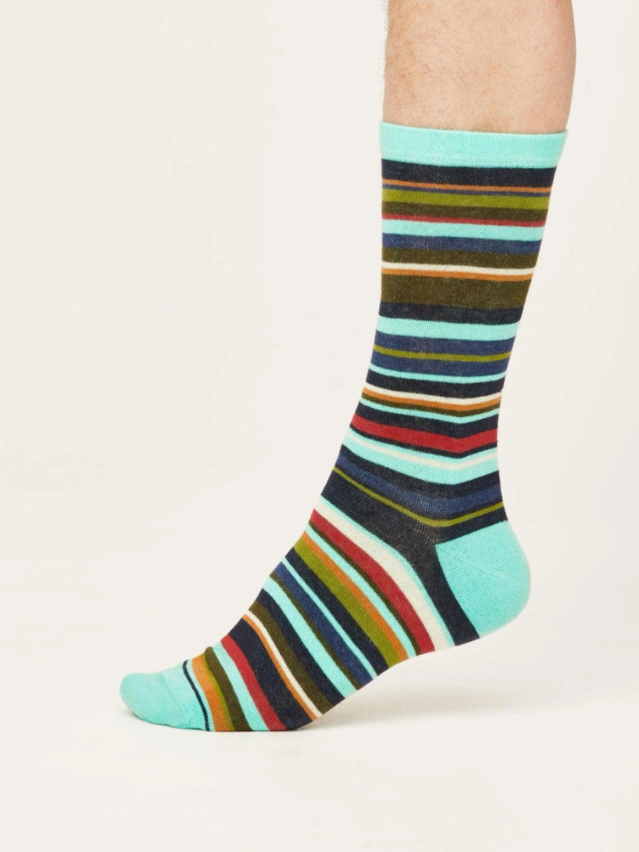 Thought | Geometric Socks - Pastel Blue