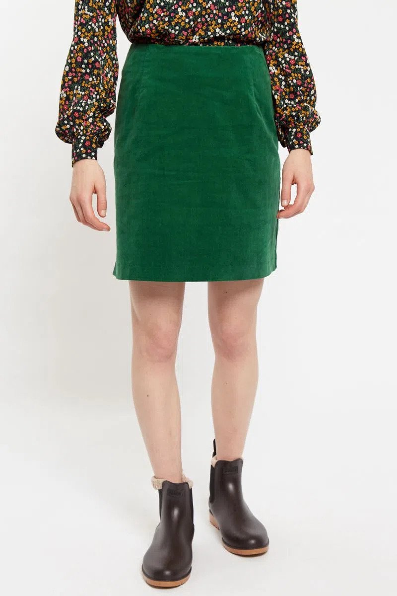Louche | Dylan Baby Cord Mini Skirt -Green
