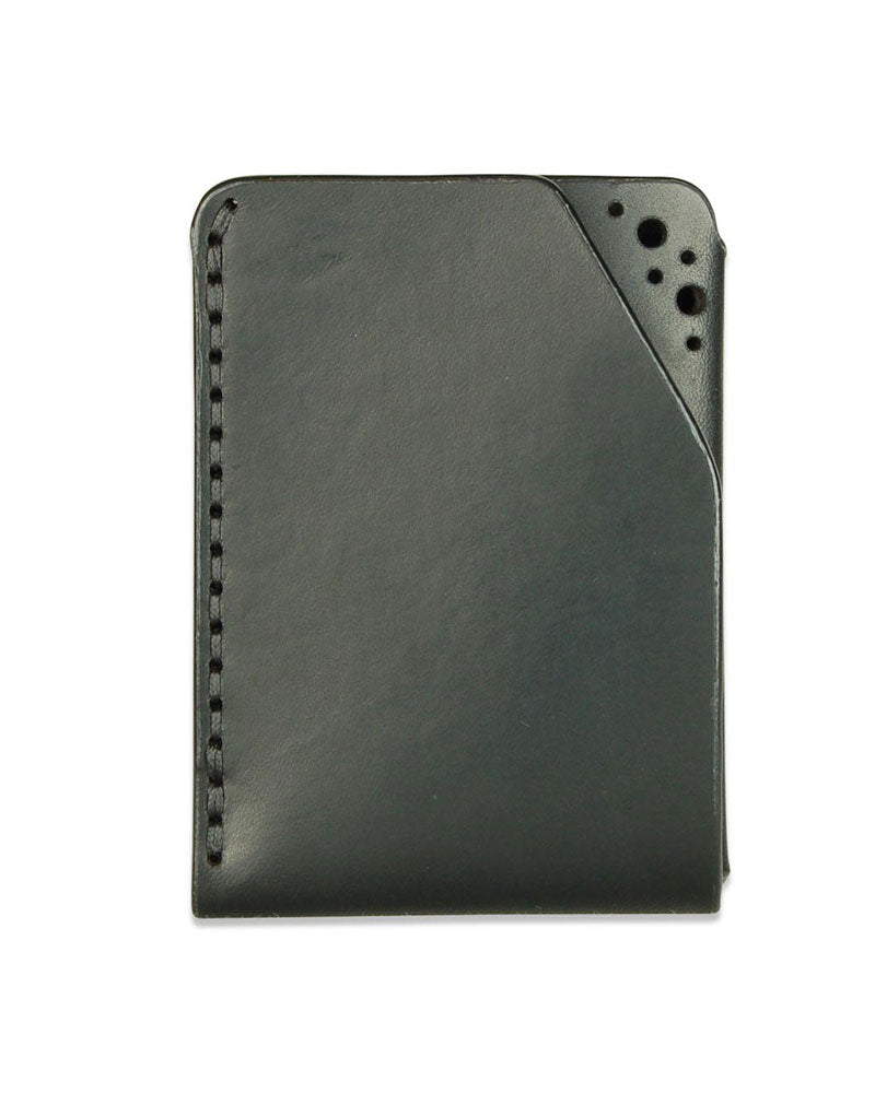 Fiáin | Brogue Leather Card Wallet | Black