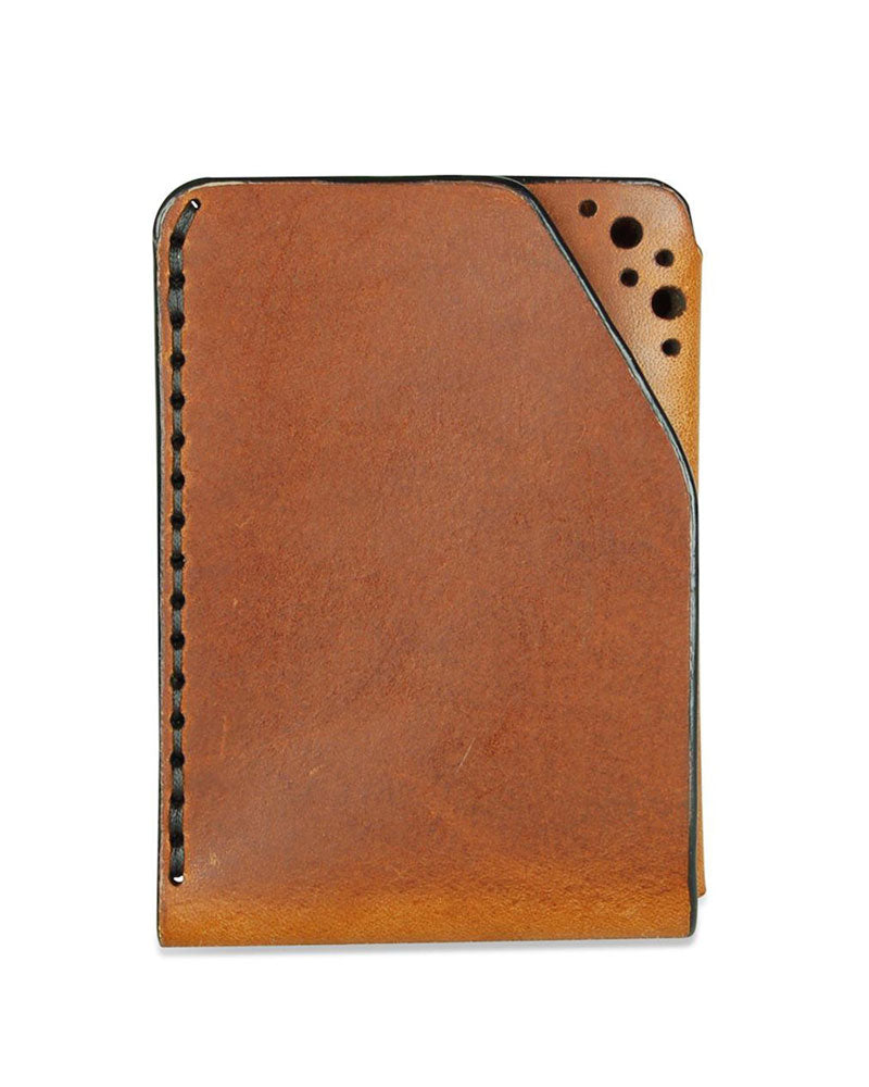 Fiáin | Brogue Leather Card Wallet | Chestnut