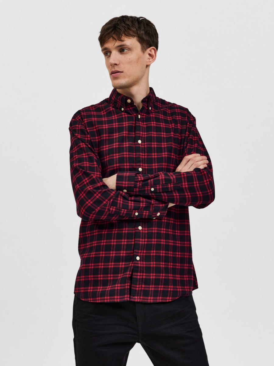 Selected Homme | Flannel Shirt | Biking Red