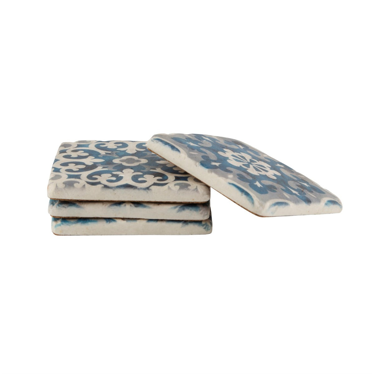 Sass and Belle | Santorini Mosaic Coasters Set Of Four -Blue