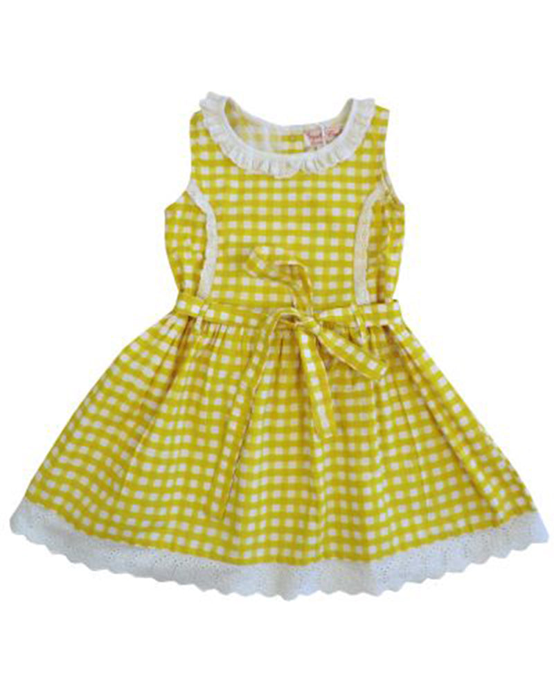 Powell Craft | Cotton Lemon Check Dress
