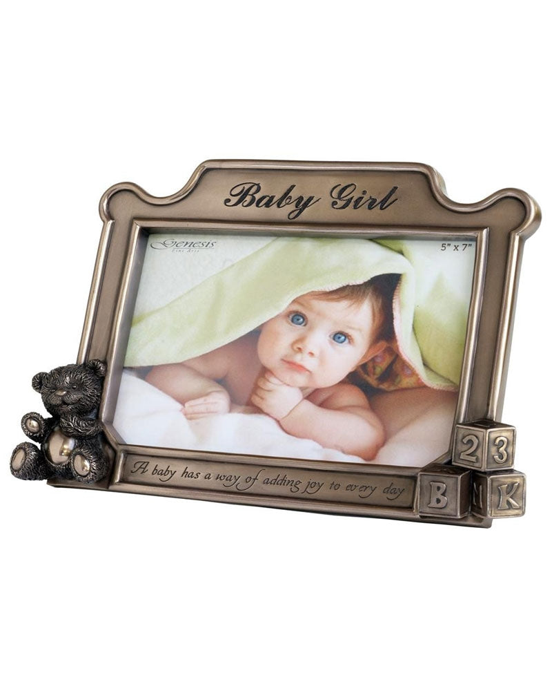 Genesis | Baby Girl Frame | Bronze